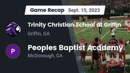 Recap: Trinity Christian School at Griffin vs. Peoples Baptist Academy  2023
