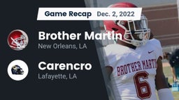 Recap: Brother Martin  vs. Carencro  2022