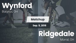 Matchup: Wynford vs. Ridgedale  2016