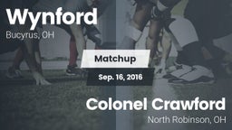 Matchup: Wynford vs. Colonel Crawford  2016