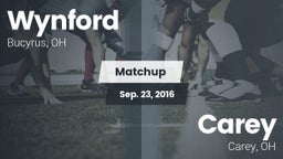 Matchup: Wynford vs. Carey  2016