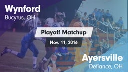 Matchup: Wynford vs. Ayersville  2016