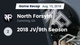 Recap: North Forsyth  vs. 2018 JV/9th Season 2018