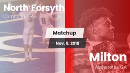 Matchup: North Forsyth vs. Milton  2019