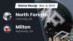 Recap: North Forsyth  vs. Milton  2019