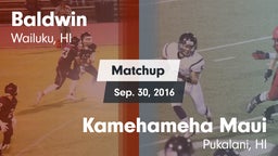 Matchup: Baldwin vs. Kamehameha Maui  2016