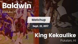 Matchup: Baldwin vs. King Kekaulike  2017