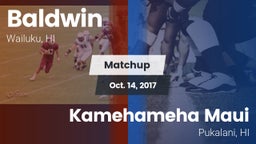 Matchup: Baldwin vs. Kamehameha Maui  2017