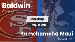 Matchup: Baldwin vs. Kamehameha Maui  2018