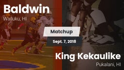 Matchup: Baldwin vs. King Kekaulike  2018