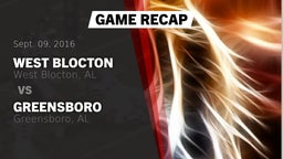 Recap: West Blocton  vs. Greensboro  2016