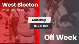 Matchup: West Blocton vs. Off Week 2017