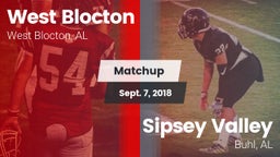 Matchup: West Blocton vs. Sipsey Valley  2018