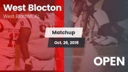 Matchup: West Blocton vs. OPEN 2018