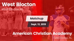 Matchup: West Blocton vs. American Christian Academy  2019