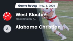 Recap: West Blocton  vs. Alabama Christian 2020