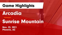 Arcadia  vs Sunrise Mountain  Game Highlights - Nov. 23, 2021