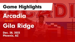 Arcadia  vs Gila Ridge  Game Highlights - Dec. 28, 2023