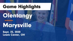 Olentangy  vs Marysville  Game Highlights - Sept. 25, 2020