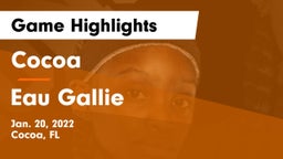 Cocoa  vs Eau Gallie  Game Highlights - Jan. 20, 2022