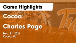 Cocoa  vs Charles Page  Game Highlights - Dec. 31, 2021