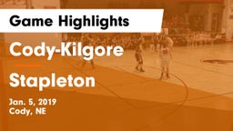 Cody-Kilgore  vs Stapleton Game Highlights - Jan. 5, 2019