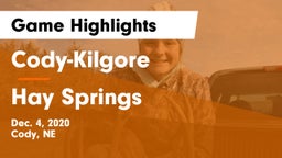 Cody-Kilgore  vs Hay Springs Game Highlights - Dec. 4, 2020