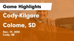 Cody-Kilgore  vs Colome, SD Game Highlights - Dec. 19, 2020