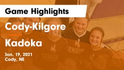 Cody-Kilgore  vs Kadoka Game Highlights - Jan. 19, 2021