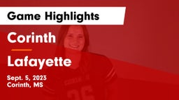 Corinth  vs Lafayette  Game Highlights - Sept. 5, 2023