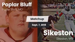 Matchup: Poplar Bluff vs. Sikeston  2018