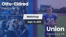 Matchup: Otto-Eldred vs. Union  2019