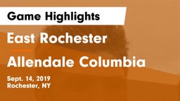 East Rochester vs Allendale Columbia Game Highlights - Sept. 14, 2019