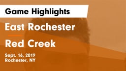 East Rochester vs Red Creek Game Highlights - Sept. 16, 2019