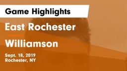 East Rochester vs Williamson Game Highlights - Sept. 18, 2019