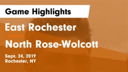 East Rochester vs North Rose-Wolcott Game Highlights - Sept. 24, 2019