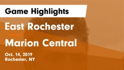 East Rochester vs Marion Central  Game Highlights - Oct. 14, 2019