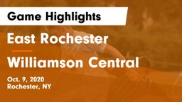 East Rochester vs Williamson Central  Game Highlights - Oct. 9, 2020