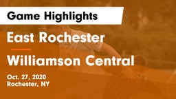 East Rochester vs Williamson Central  Game Highlights - Oct. 27, 2020