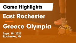 East Rochester vs Greece Olympia  Game Highlights - Sept. 18, 2023