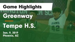 Greenway  vs Tempe H.S. Game Highlights - Jan. 9, 2019