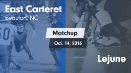 Matchup: East Carteret vs. Lejune  2016