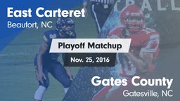 Matchup: East Carteret vs. Gates County  2016