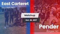 Matchup: East Carteret vs. Pender  2017