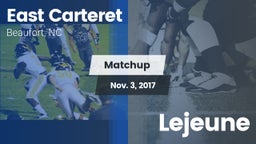 Matchup: East Carteret vs. Lejeune 2017