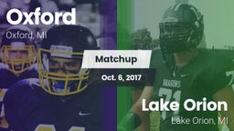 Matchup: Oxford vs. Lake Orion  2017