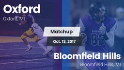 Matchup: Oxford vs. Bloomfield Hills  2017