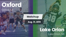 Matchup: Oxford vs. Lake Orion  2018
