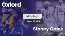 Matchup: Oxford vs. Stoney Creek  2018