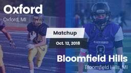 Matchup: Oxford vs. Bloomfield Hills  2018